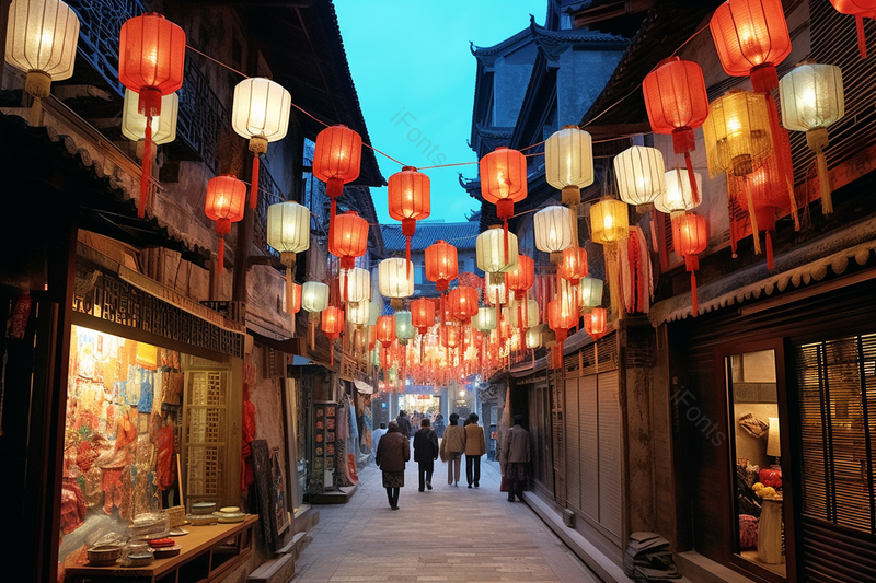充满历史味的传统的老街风景区,高清,摄影图,摄影图片,图片大全,摄影图免费下载